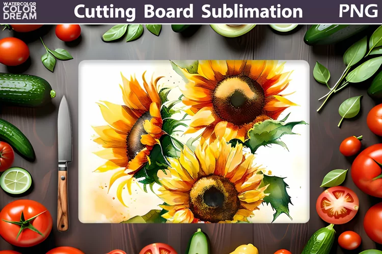 Sunflowers Cutting Board | Kitchen Cutting Board