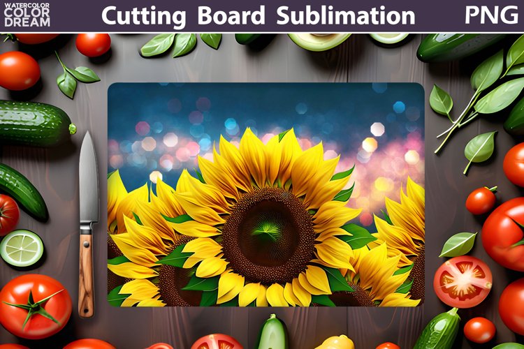 Sunflowers Cutting Board | Kitchen Cutting Board example image 1