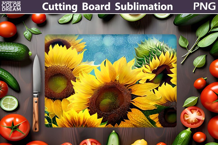 Sunflowers Cutting Board | Kitchen Cutting Board example image 1