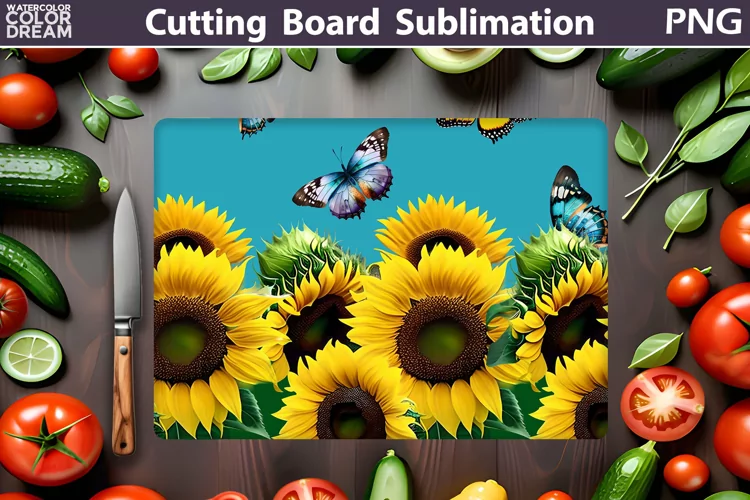 Sunflowers Cutting Board | Kitchen Cutting Board