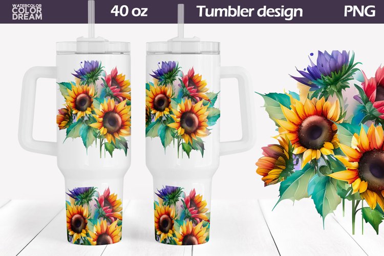 Watercolor Sunflower Clipart Image 3