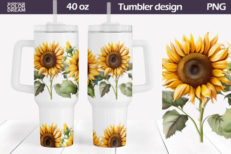 Watercolor Sunflower Clipart Image 7