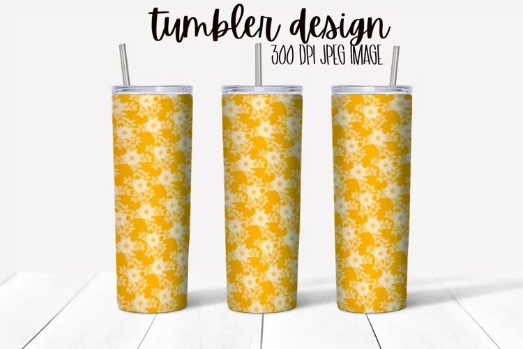 Tumbler Wrap Design - Sunflower Pattern