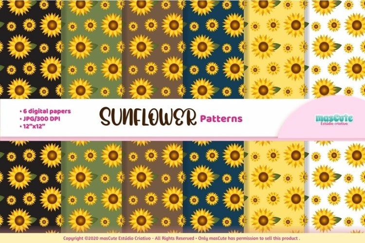 Sunflower digital paper