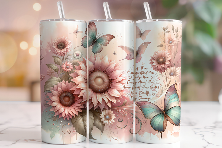 Let Them Motivational Tumbler Wrap, Inspirational Tumbler
