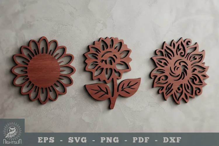 Sunflowers Lasercut Wall Decor