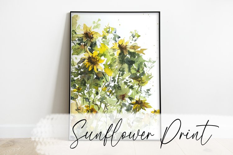 Watercolor Sunflower Clipart Image 15