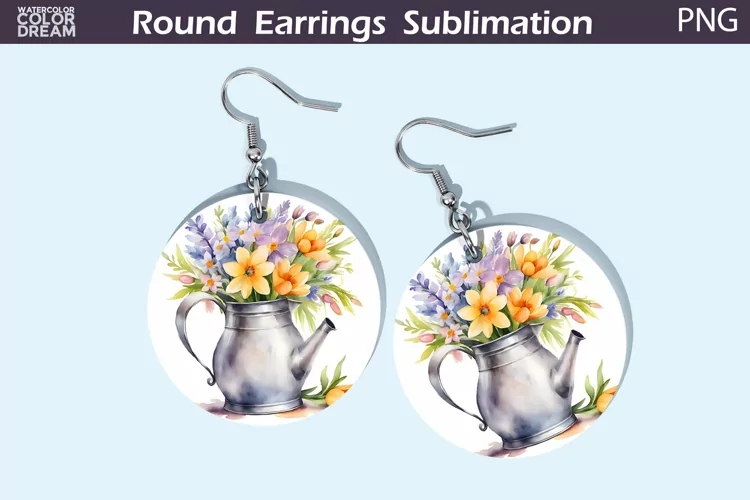 Flowers Round Earrings | Wildflowers Round Earrings