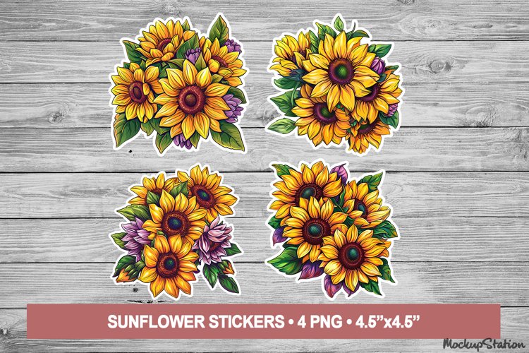 Sticker Dynasty Black And White Sunflower Vinyl Sticker – Waterproof, 1 Count