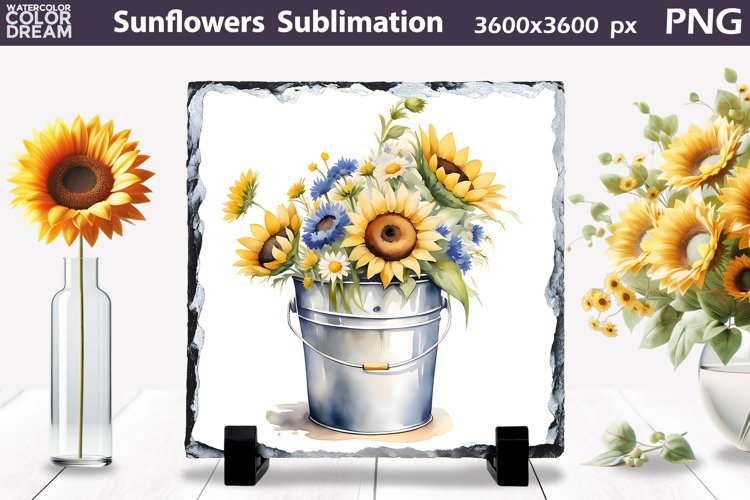 Watercolor Sunflower Clipart Image 19