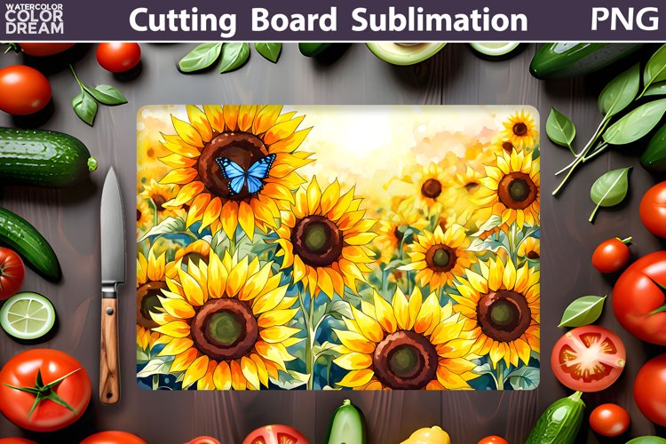 Sunflowers Cutting Board | Butterfly Cutting Board