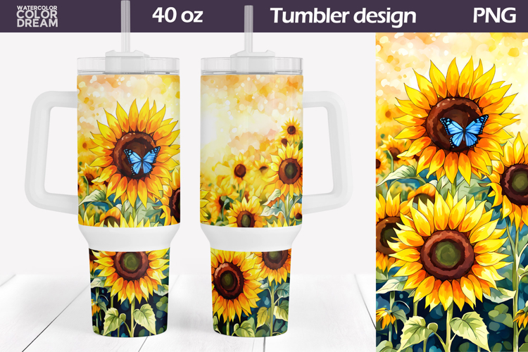 Sunflowers Tumbler 40 Oz | Wildflower Tumbler 40 OZ