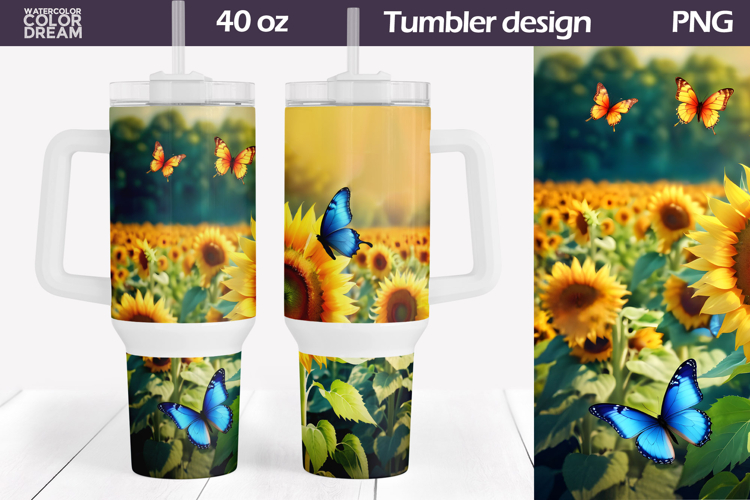 Sunflowers Tumbler 40 Oz | Wildflower Tumbler 40 OZ