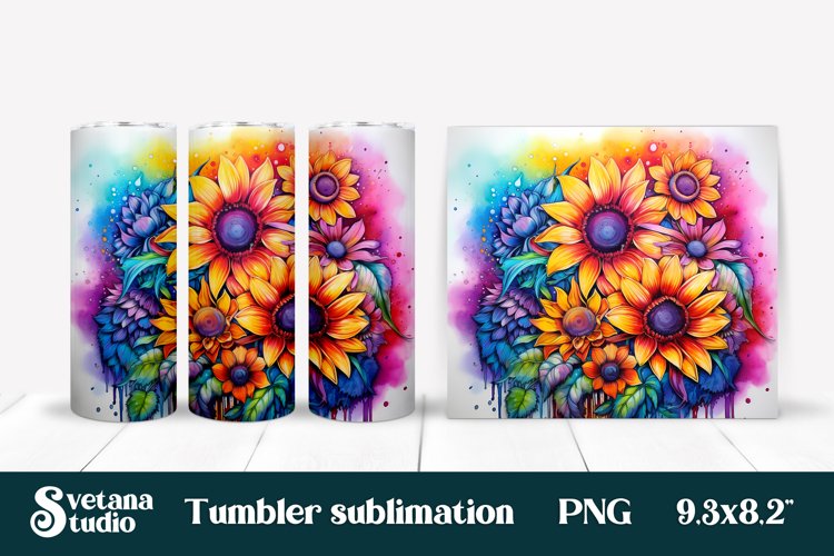 Sunflower Tumbler Wrap Image 7