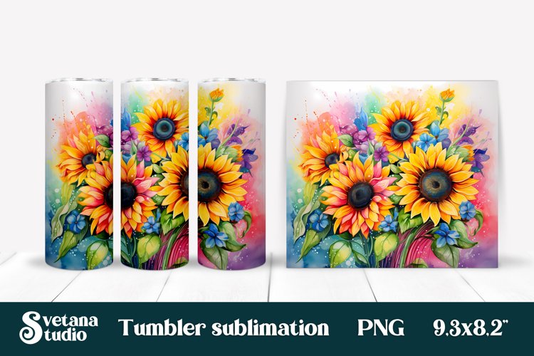 Sunflower Tumbler Wrap Image 6