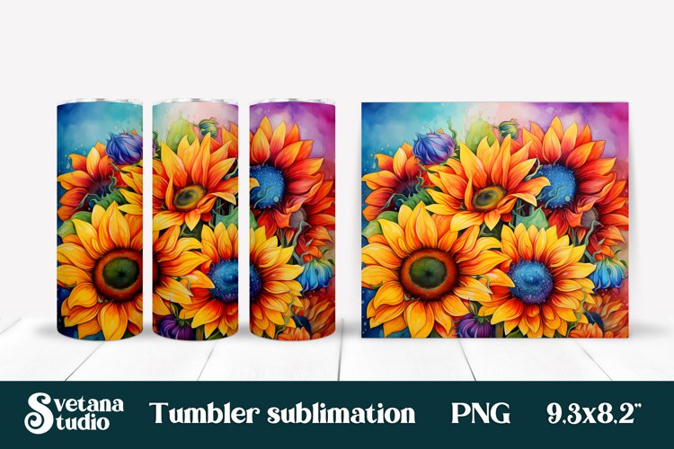 Sunflower Tumbler Wrap Image 5