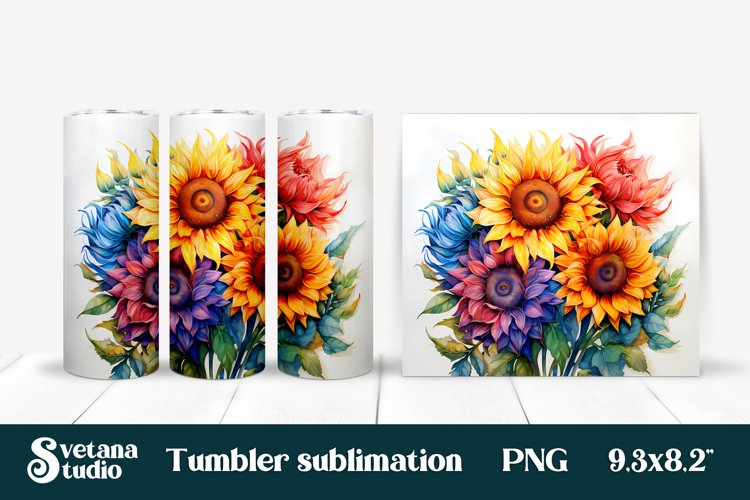 Sunflower Tumbler Wrap Image 22