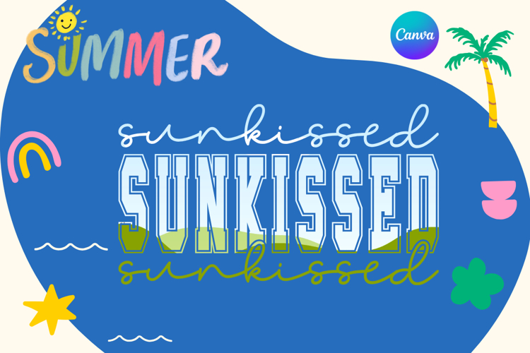 sunkissed 1 Canva Frame Varsity shirt design
