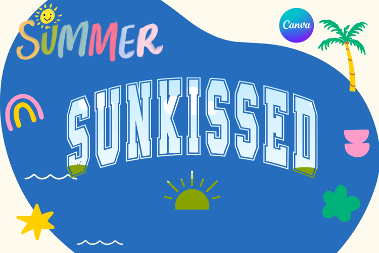 sunkissed Canva Frame Varsity shirt design