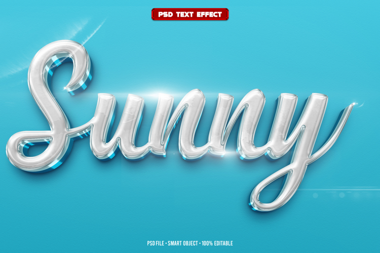 Sunny 3D editable text effect