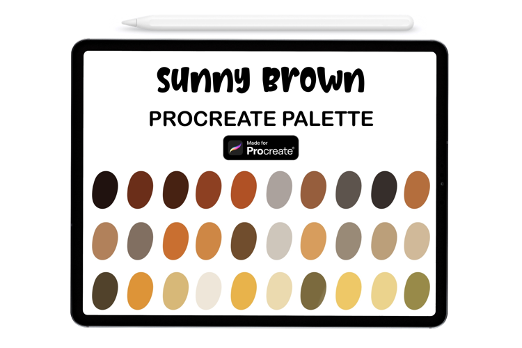 Sunny Brown Procreate Palette - Procreate Color Palette