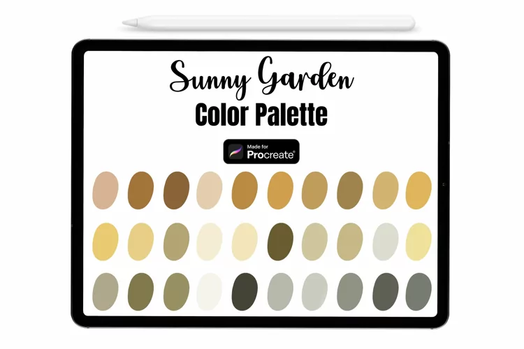 Sunny Garden Procreate Palette - Procreate Color palette