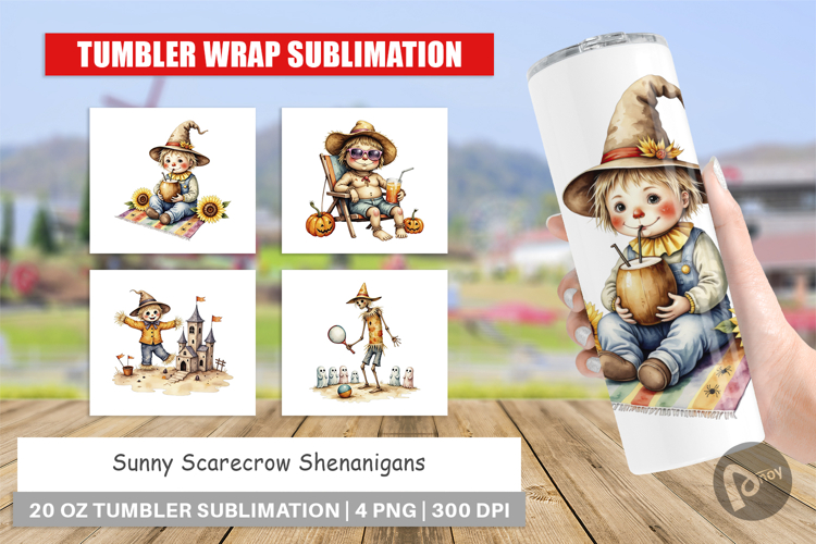 Tumbler Sunny Scarecrow Fun
