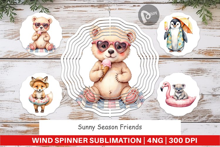Wind Spinner Sunny Season Friends example image 1