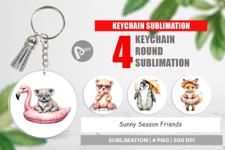 Keychain Sunny Season Friends