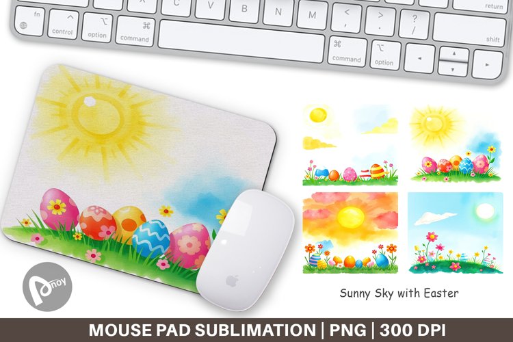Mouse Pad Sunny Sky with Easter example image 1
