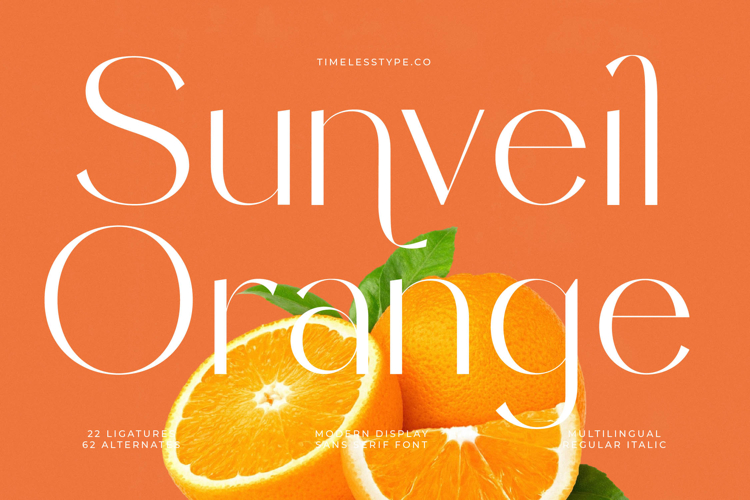 Sunveil Orange - Modern Display Sans Serif Font