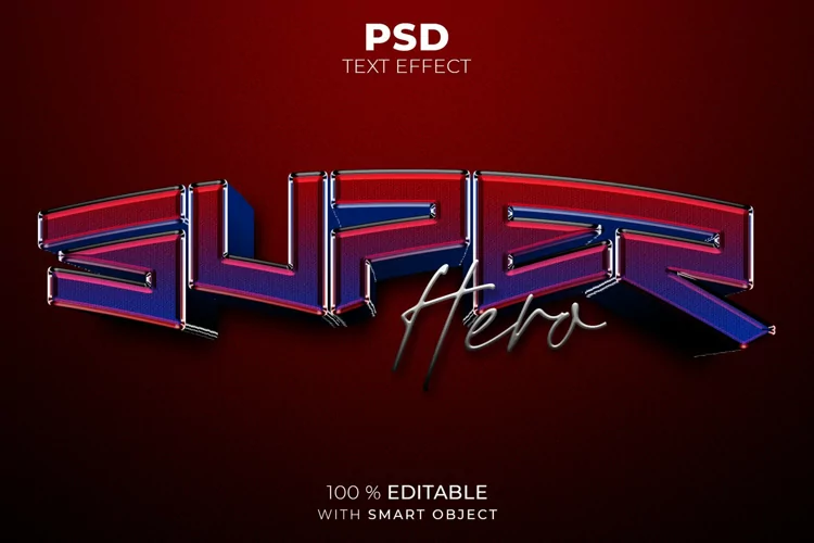 Super 3D editable text effect