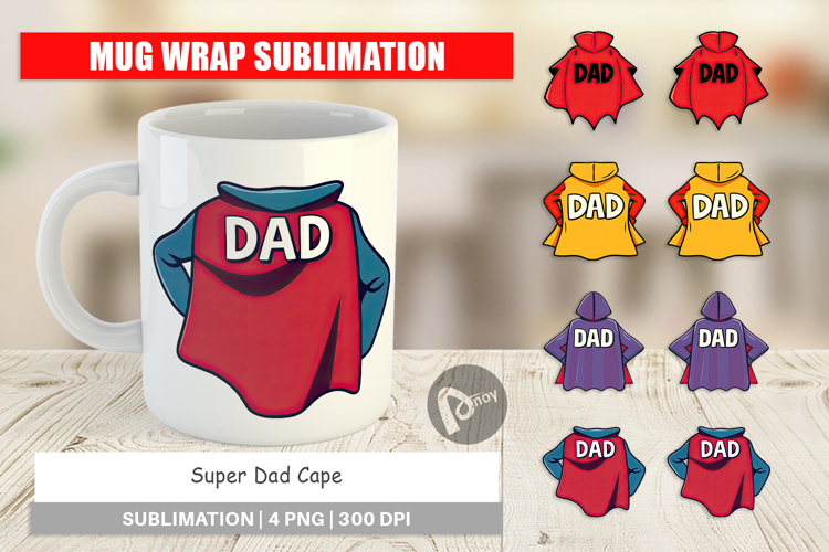 Mug Wrap Super Dad