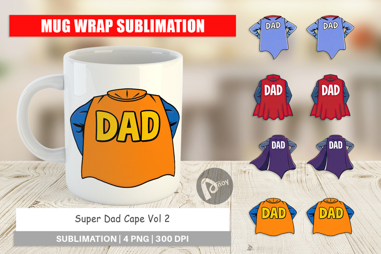 Mug Wrap Super Dad
