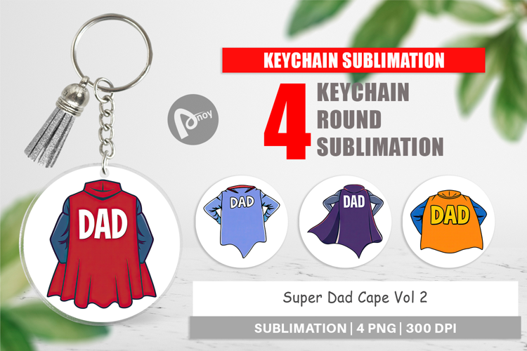 Keychain Super Dad