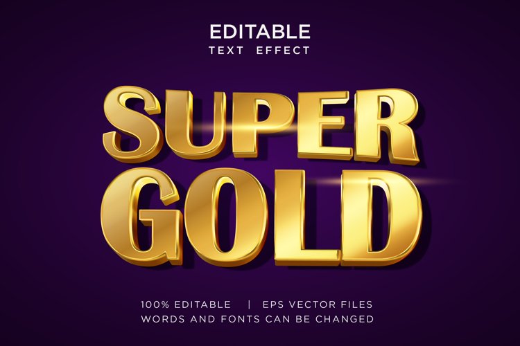 golden text effect