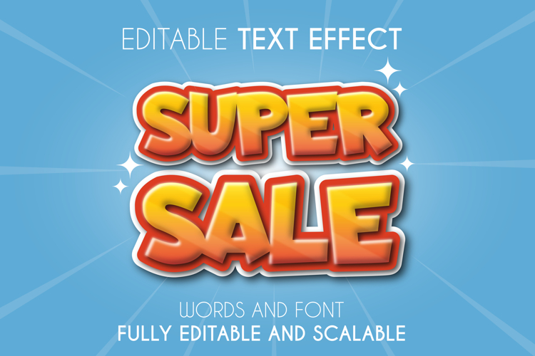 Super Sale Text Effect | Editable AI Text Effect
