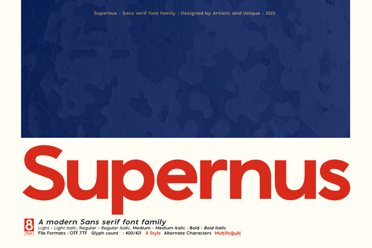 Supernus - Sans serif Font Family example image 1