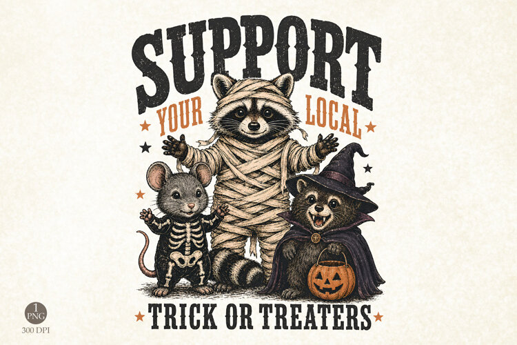 Support Your Local Trick Or Treaters PNG, Funny Halloween Sh example image 1