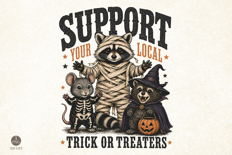 Support Your Local Trick Or Treaters PNG, Funny Halloween Sh
