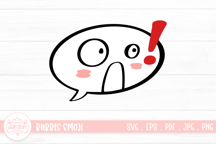 Surprised Bubble Emoji Character Illustration