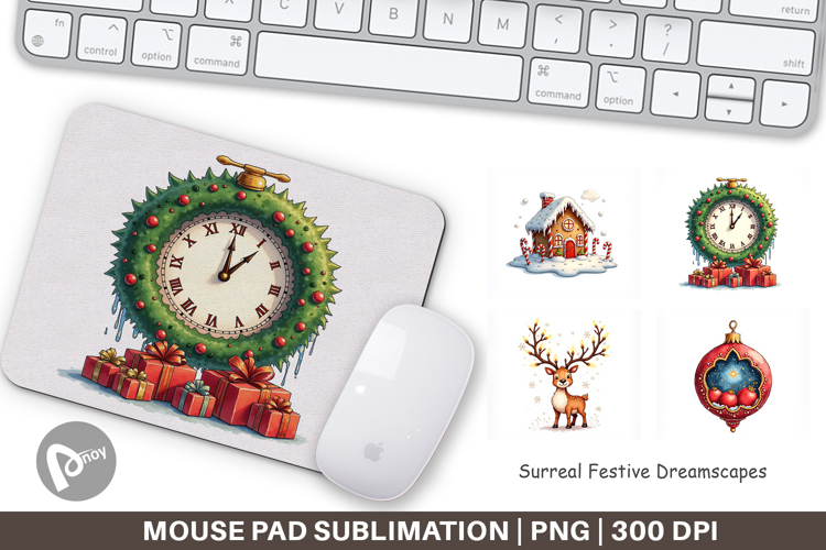 Surreal Festive Mouse Pad