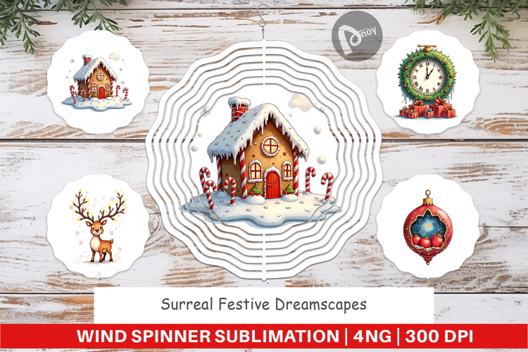 Surreal Festive Wind Spinner