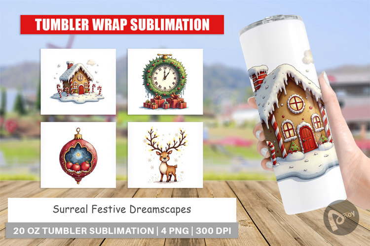 Surreal Festive Tumbler