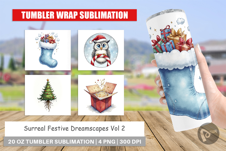 Surreal Festive Tumbler
