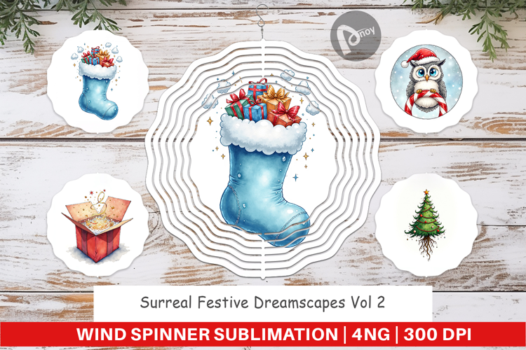 Surreal Festive Wind Spinner