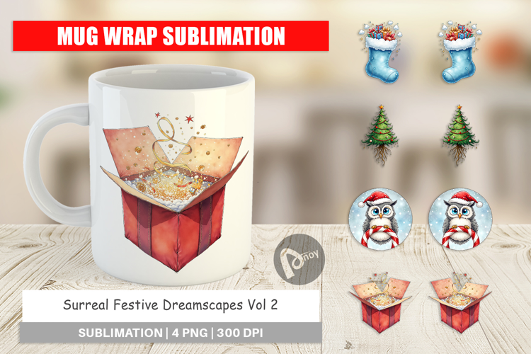 Surreal Festive Mug Wrap