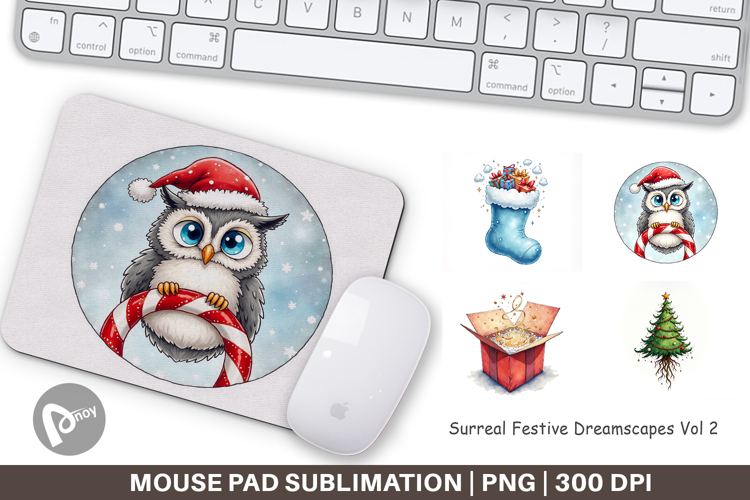 Surreal Festive Mouse Pad