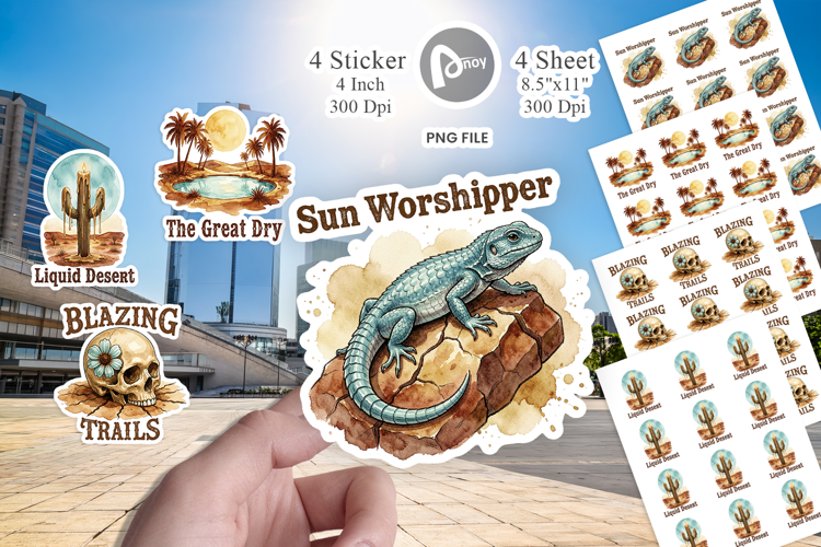 Surreal Melting Desert Sticker