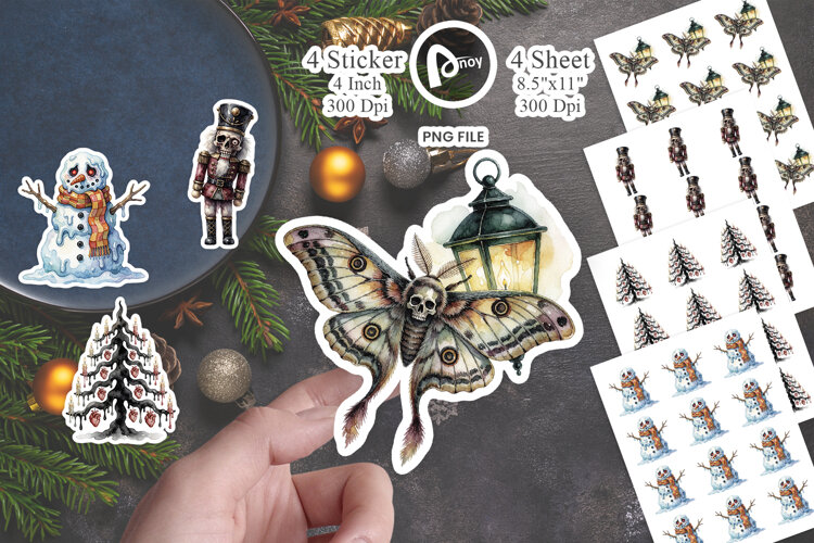Psychedelic Melting Winter Sticker example image 1